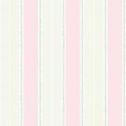Seabrook Designs Glitter Frills Stripe Bubblegum & Teal Wallpaper
