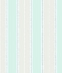Seabrook Designs Glitter Frills Stripe Sky Blue & Teal Wallpaper