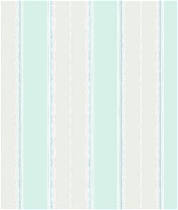 Seabrook Designs Glitter Frills Stripe Sky Blue & Teal Wallpaper