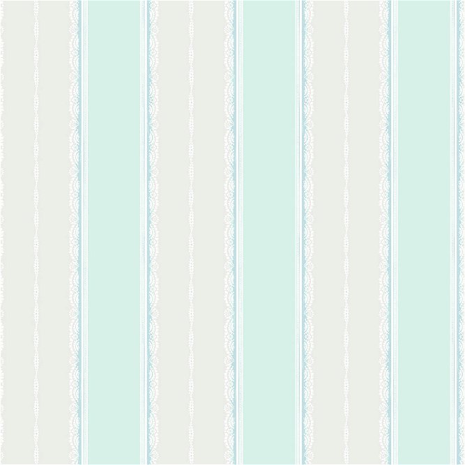 Seabrook Designs Glitter Frills Stripe Sky Blue &amp; Teal Wallpaper