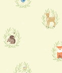 Seabrook Designs Furry Friends Light Lemon Wallpaper