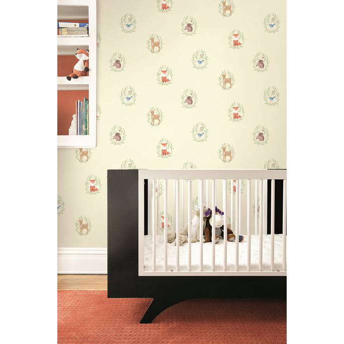 Seabrook Designs Furry Friends Light Lemon Wallpaper image 2 of 2