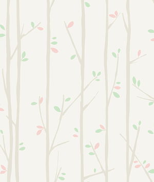 Seabrook Designs Tree Top Gray & Mint Wallpaper
