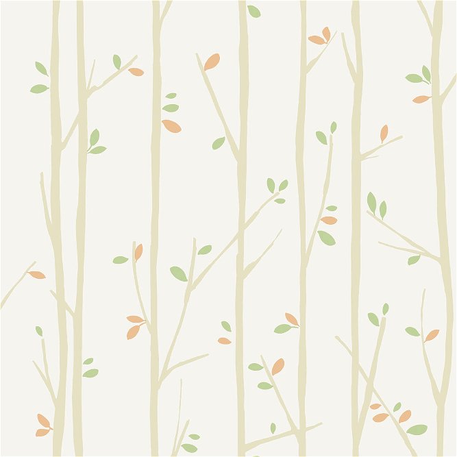 Seabrook Designs Tree Top Tan &amp; Moss Wallpaper