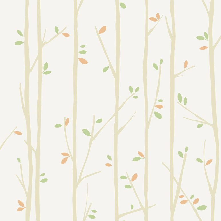 Seabrook Designs Tree Top Tan &amp; Moss Wallpaper