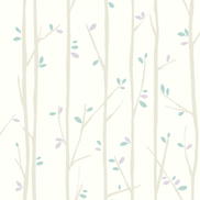 Seabrook Designs Tree Top Gray & Sky Blue Wallpaper