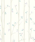 Seabrook Designs Tree Top Gray & Sky Blue Wallpaper