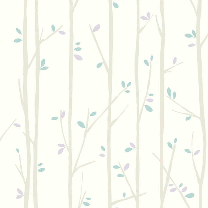 Seabrook Designs Tree Top Gray &amp; Sky Blue Wallpaper image 1 of 2