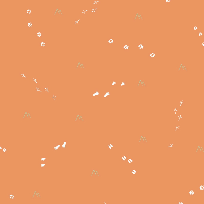 Seabrook Designs Follow the Leader Orange &amp; White Wallpaper image 1 of 2