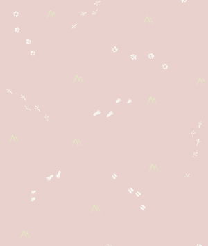 Seabrook Designs Follow the Leader Blush & White Wallpaper