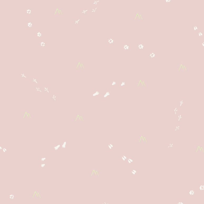 Seabrook Designs Follow the Leader Blush &amp; White Wallpaper