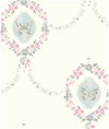 Seabrook Designs Flutter Butterfly Pink & Metallic Silver Wallpaper