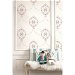 Seabrook Designs Flutter Butterfly Pink &amp; Metallic Silver Wallpaper thumbnail image 2 of 2