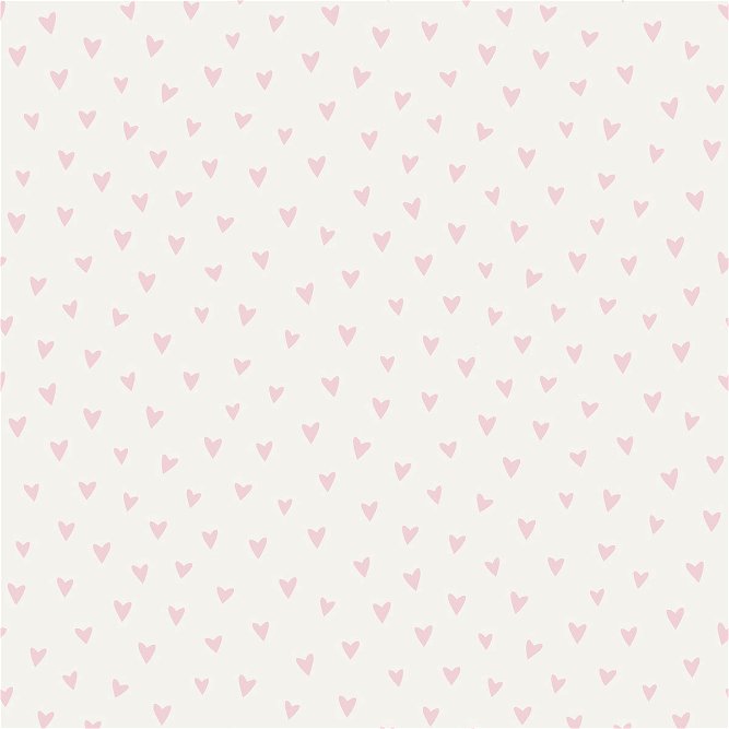 Seabrook Designs Sparkle Heart White &amp; Bubblegum Glitter Wallpaper