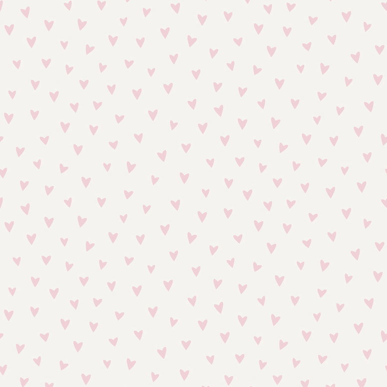Seabrook Designs Sparkle Heart White &amp; Bubblegum Glitter Wallpaper