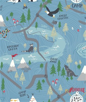 Seabrook Designs Campground Bluebird Wallpaper