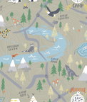Seabrook Designs Campground Taupe Wallpaper