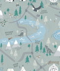Seabrook Designs Campground Steel Gray Wallpaper