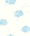 Seabrook Designs Daydream White & Sky Blue Wallpaper