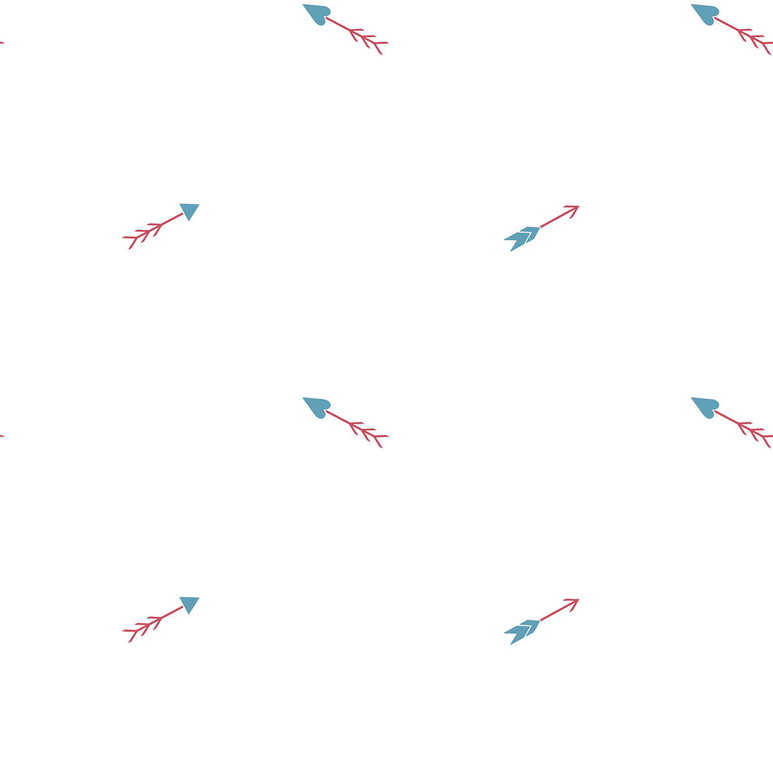 Seabrook Designs Hearts &amp; Darts Cerulean &amp; Crimson Wallpaper