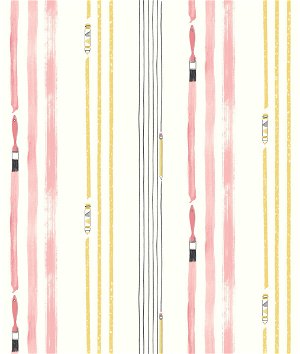 Seabrook Designs Outside the Lines Bubblegum & Gold Wallpaper