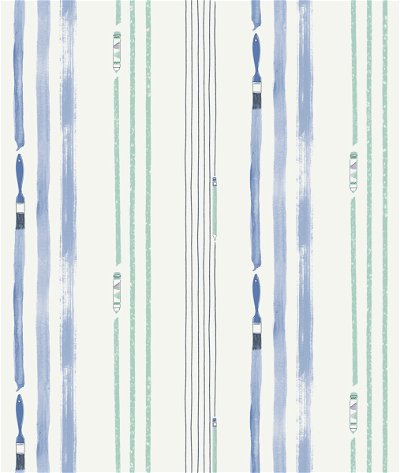Seabrook Designs Outside the Lines Periwinkle & Teal Wallpaper