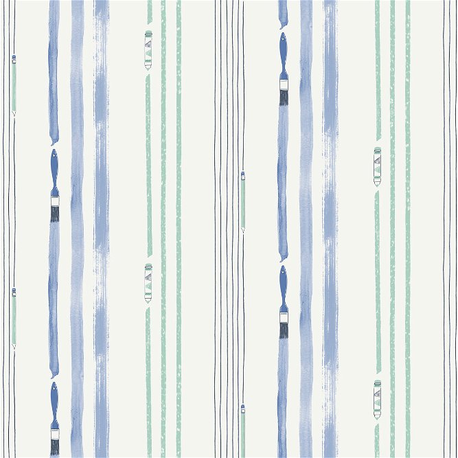 Seabrook Designs Outside the Lines Periwinkle &amp; Teal Wallpaper