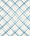 Seabrook Designs Diagonal Plaid Cerulean & Crimson Wallpaper