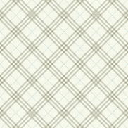 Seabrook Designs Diagonal Plaid Greige & Cerulean Wallpaper