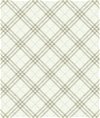 Seabrook Designs Diagonal Plaid Greige & Cerulean Wallpaper