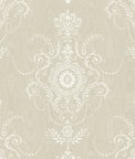 Seabrook Designs Colette Cameo Fog Wallpaper