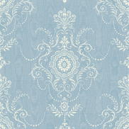 Seabrook Designs Colette Cameo Bleu Bisque Wallpaper