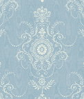 Seabrook Designs Colette Cameo Bleu Bisque Wallpaper