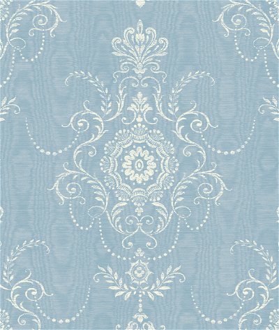 Seabrook Designs Colette Cameo Bleu Bisque Wallpaper