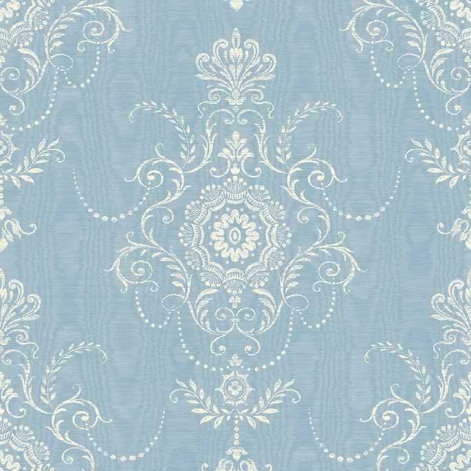 Seabrook Designs Colette Cameo Bleu Bisque Wallpaper image 1 of 2