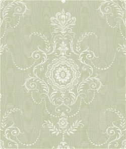 Seabrook Designs Colette Cameo Washed Green Wallpaper