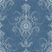 Seabrook Designs Colette Cameo French Blue Wallpaper