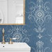 Seabrook Designs Colette Cameo French Blue Wallpaper thumbnail image 3 of 3