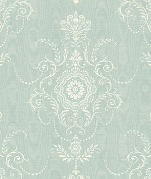 Seabrook Designs Colette Cameo Summer Sky Wallpaper