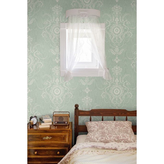 Seabrook Designs Colette Cameo Summer Sky Wallpaper image 2 of 2