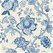 Seabrook Designs Bernadette Jacobean French Blue Wallpaper thumbnail image 1 of 2