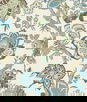 Seabrook Designs Bernadette Jacobean Hickory Smoke & Blue Bell Wallpaper