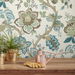 Seabrook Designs Bernadette Jacobean Hickory Smoke &amp; Blue Bell Wallpaper thumbnail image 3 of 3