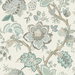 Seabrook Designs Bernadette Jacobean Summer Sky & French Blue Wallpaper