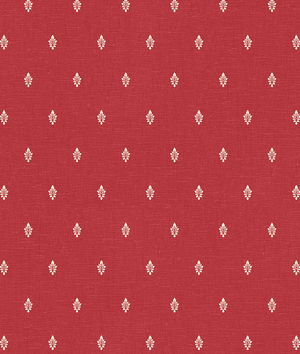 Seabrook Designs Petite Feuille Sprig Antique Ruby Wallpaper