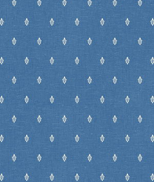 Seabrook Designs Petite Feuille Sprig Denim Wash Wallpaper
