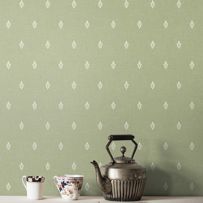 Seabrook Designs Petite Feuille Sprig Pomme Wallpaper image 2 of 2