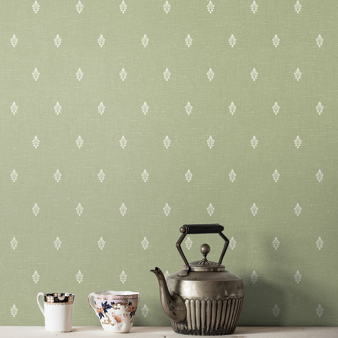 Seabrook Designs Petite Feuille Sprig Pomme Wallpaper image 2 of 2