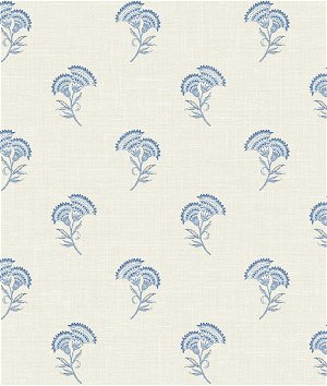 Seabrook Designs Lotus Branch Floral French Blue Wallpaper