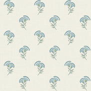 Seabrook Designs Lotus Branch Floral Blue Bell & Herb Wallpaper